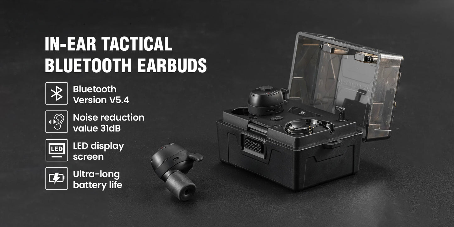 ARM NEXT E30 ear protection, reduce high decibel noise, amplify surrounding earplugs, Bluetooth