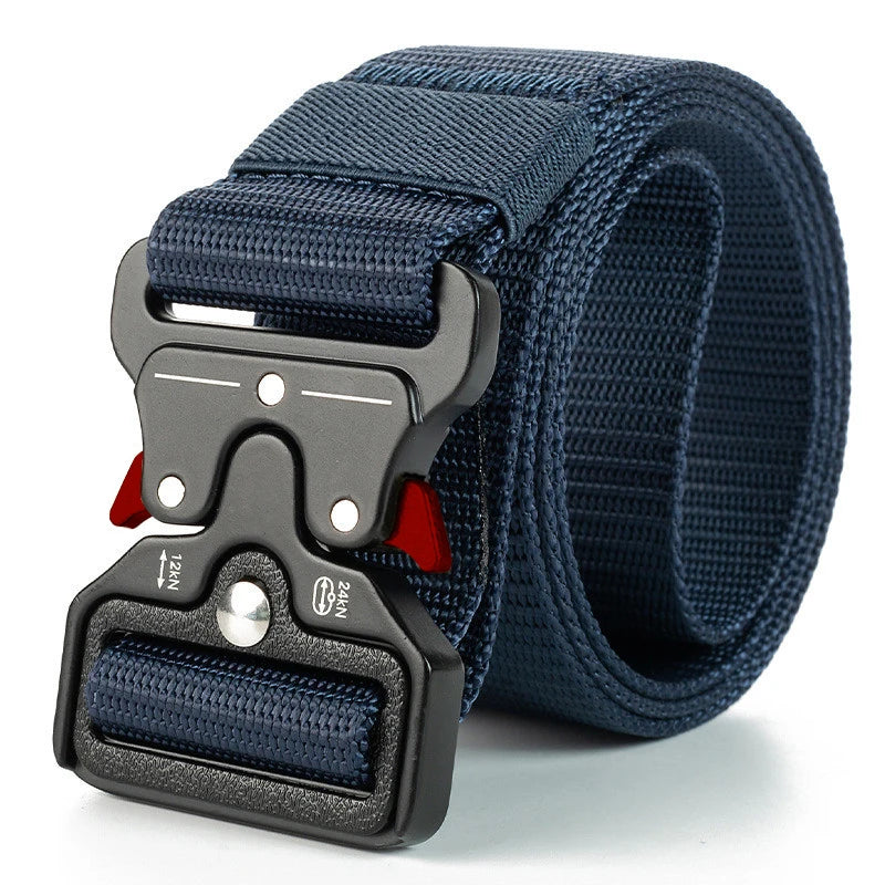 Tactical Quick Release Belt for Men & Women, Black Nylon, WARRIORS