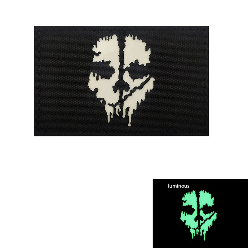 Ghost Velcro Patch | 3D Tactical Embroidered Morale Gear