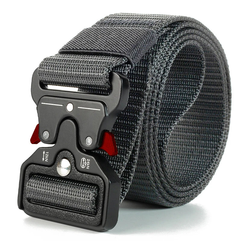 Tactical Quick Release Belt for Men & Women, Black Nylon, WARRIORS