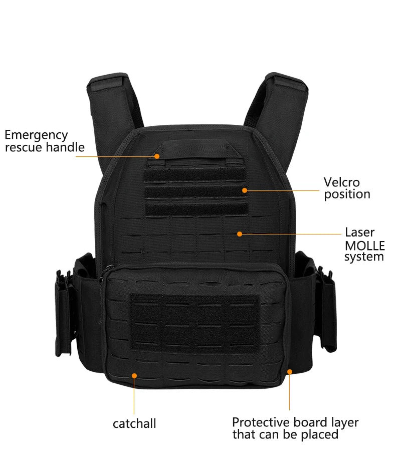 Portaplacas táctico de liberación rápida con bolsa para 7 cargadores Advance