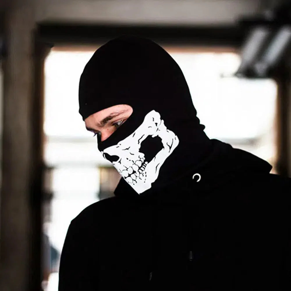 Halloween Skull Print Balaclava, Ghost Mask for Cosplay, WARRIORS
