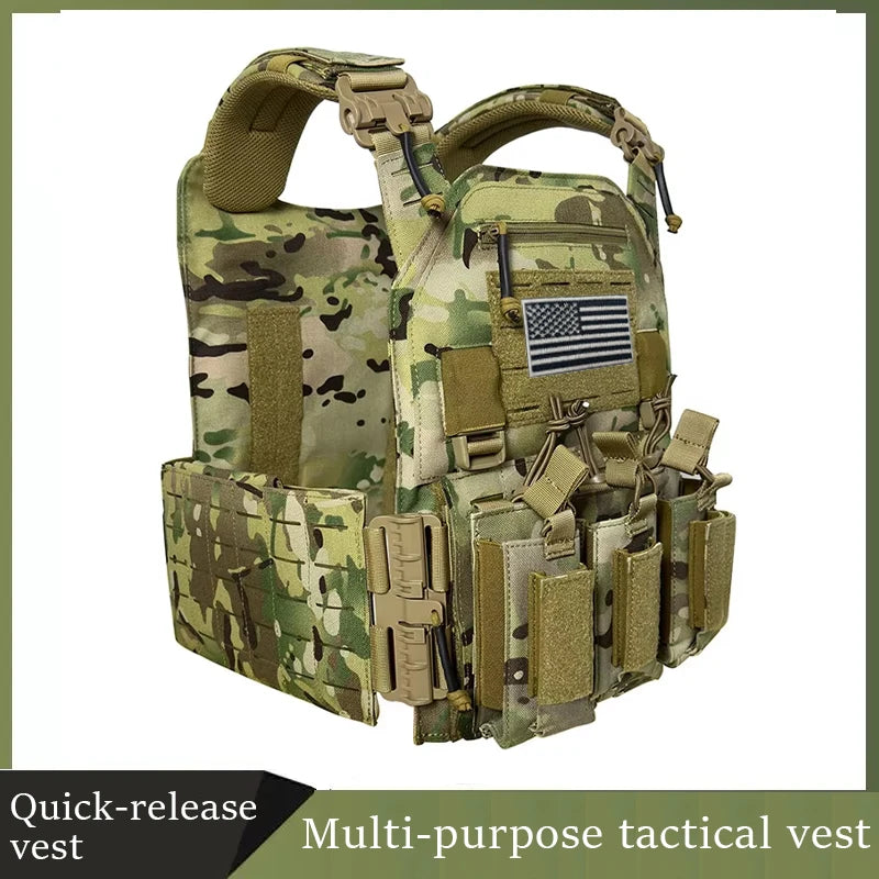 Quick Release Plate carrier 3 rifle mag/ 3 pistol mag pouch