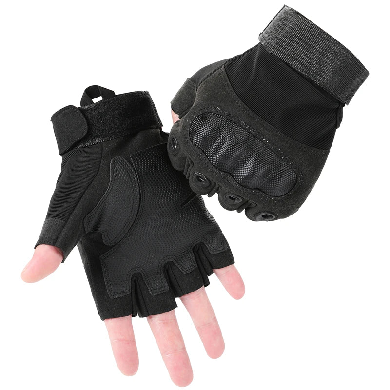 Tactical gloves Carbon fiber hard Knuckles
