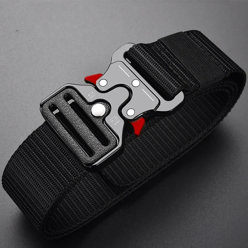 Tactical Quick Release Belt for Men & Women, Black Nylon, WARRIORS