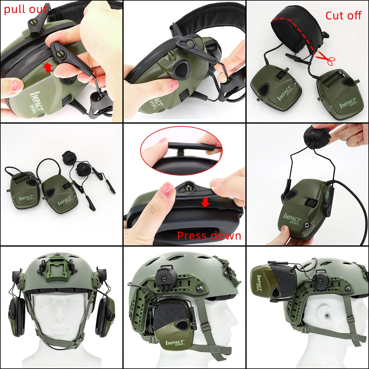 Walker Impact Sport Helmet Mounts | Standard Tactical Fit