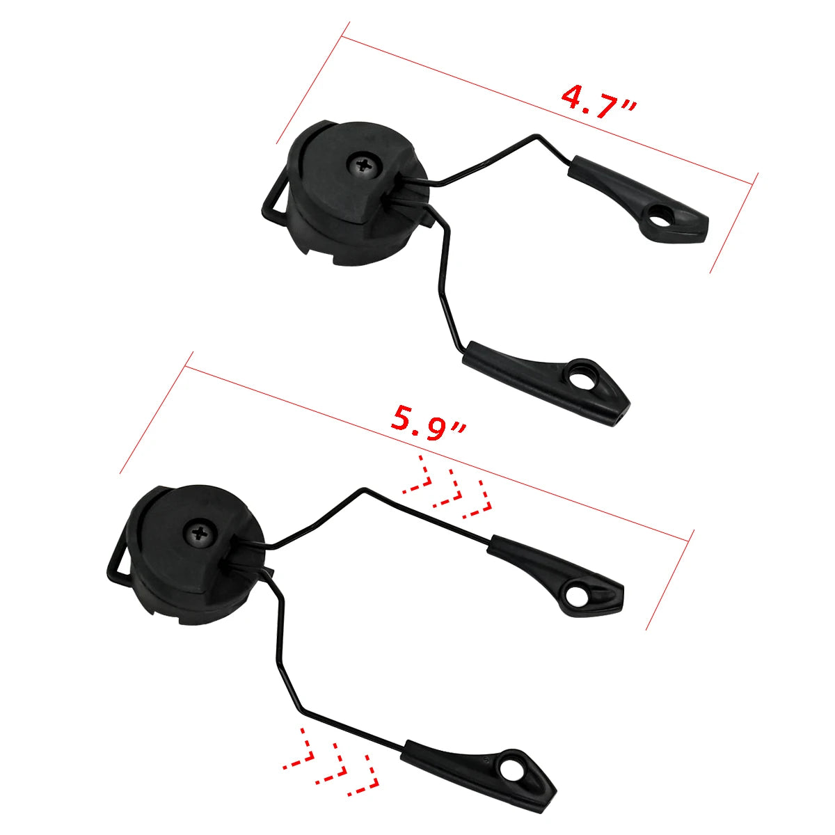 Walker Impact Sport Helmet Mounts | Standard Tactical Fit