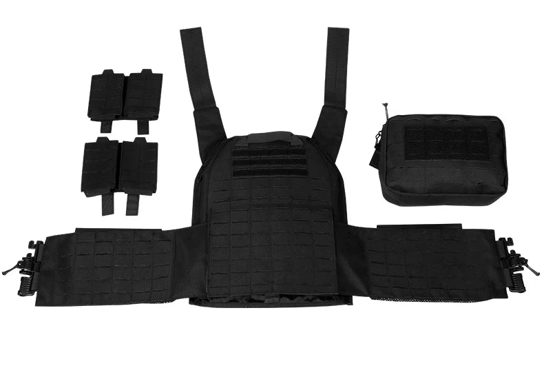 Portaplacas táctico de liberación rápida con bolsa para 7 cargadores Advance
