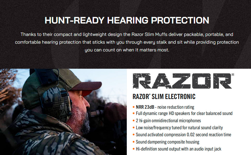 Walker's Razor Headset | Slim Electronic Hearing Protection