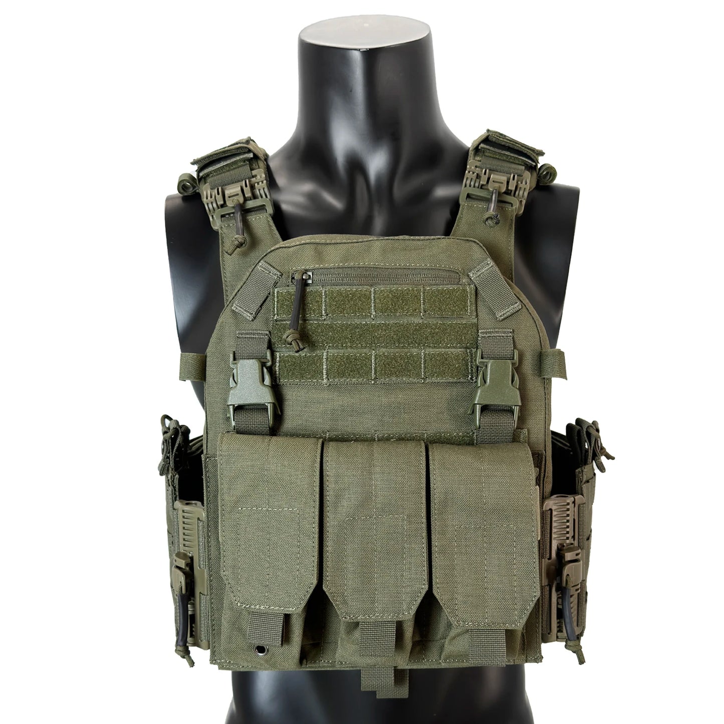 Tactical Vest Plate Carrier quick release and 3 mag pouches