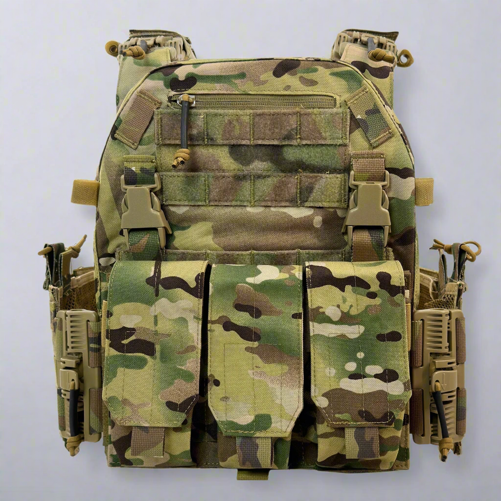 Tactical Vest Plate Carrier quick release and 3 mag pouches