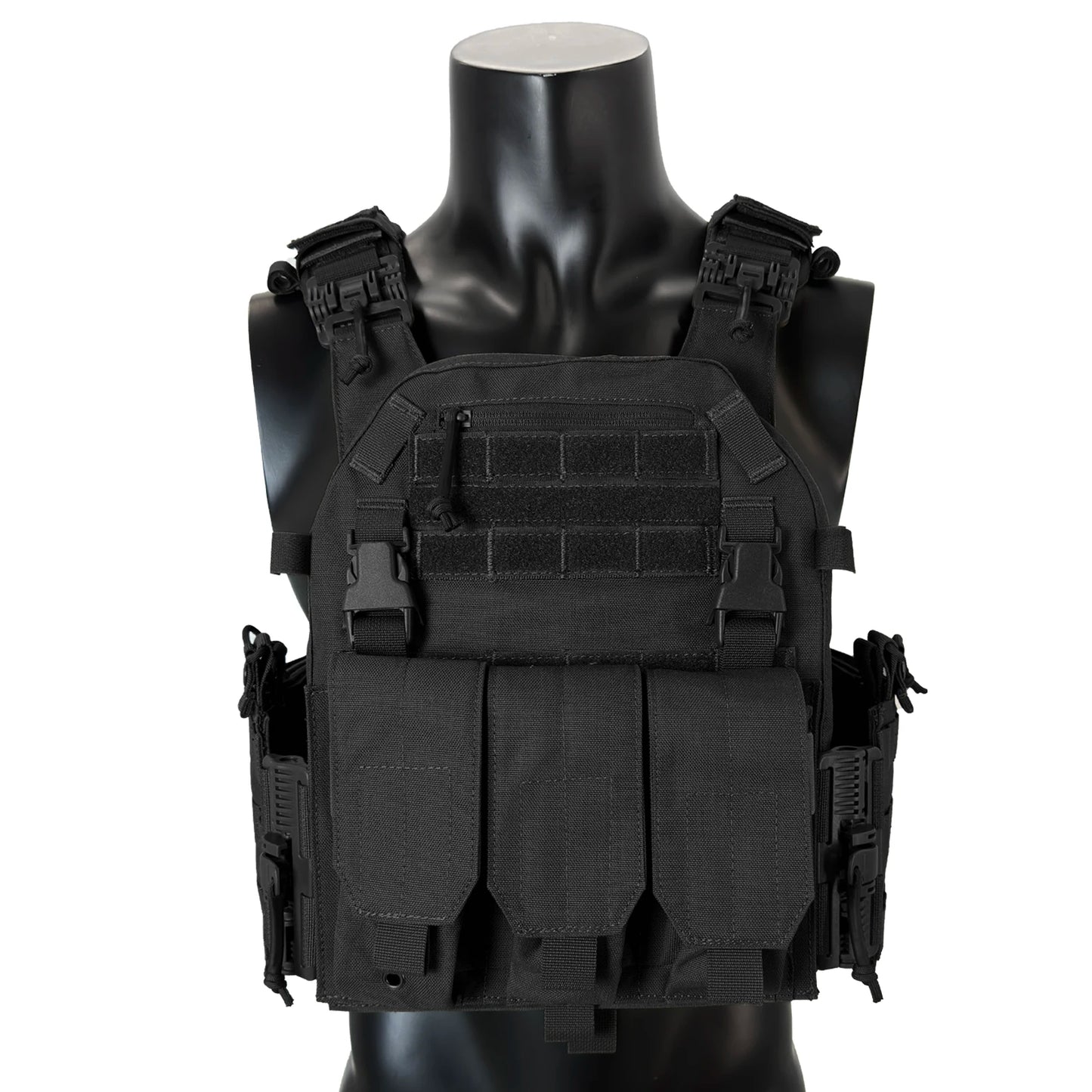 Tactical Vest Plate Carrier quick release and 3 mag pouches