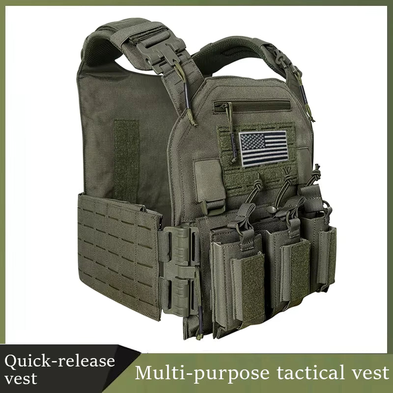 Quick Release Plate carrier 3 rifle mag/ 3 pistol mag pouch
