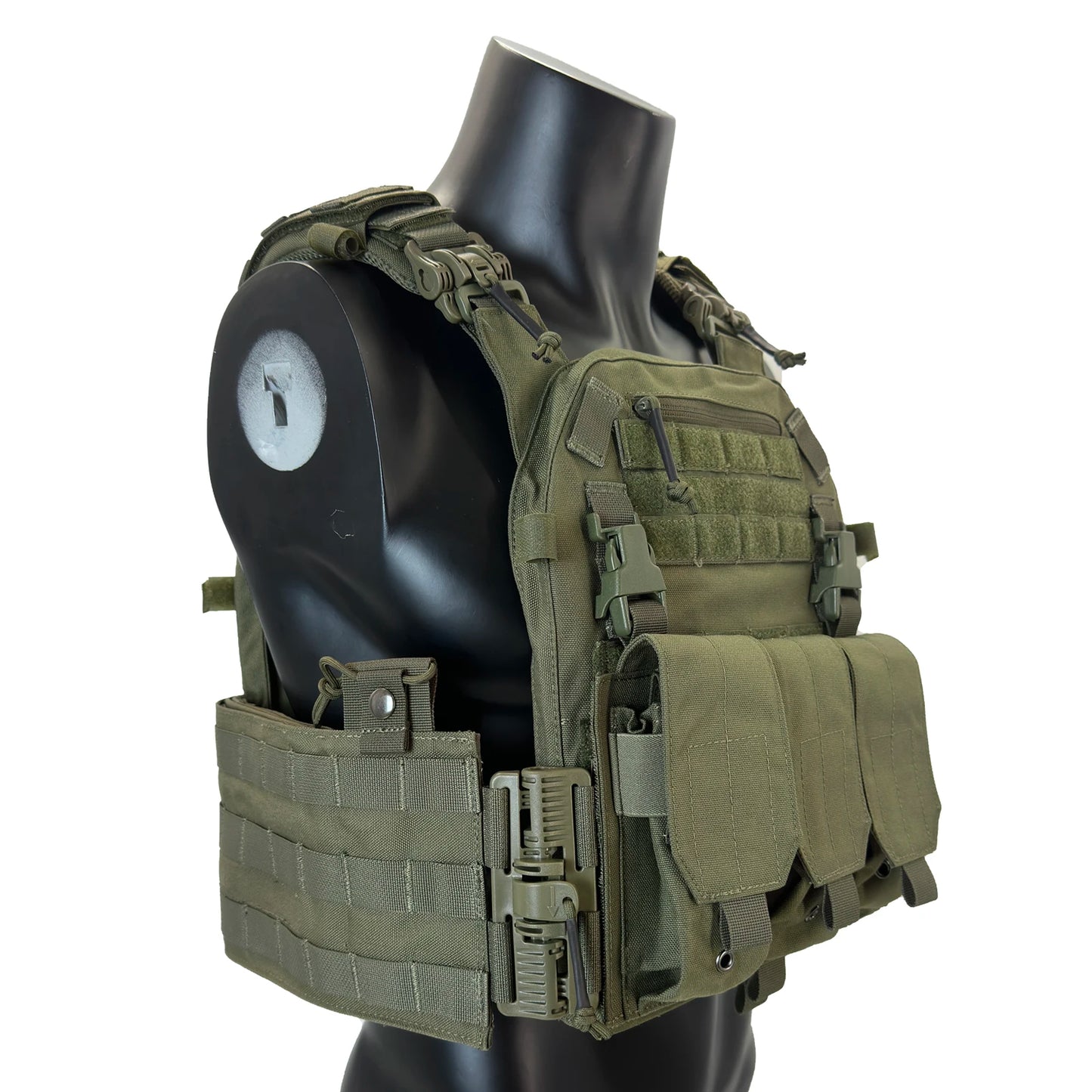 Tactical Vest Plate Carrier quick release and 3 mag pouches