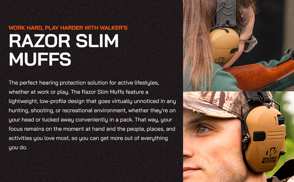 Walker's Razor Headset | Slim Electronic Hearing Protection